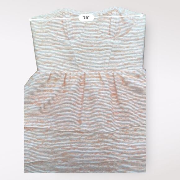 Alice + Olivia Orange Strapless‎ Shellyanne Tiered Tweed Dress Size 8 - Picture 4 of 7